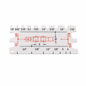 Przyrząd do odczytu rozmiaru łańcucha napędowego