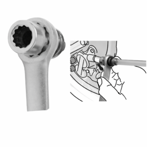 Klucz z zaworem zwrotnym do odpowietrzania układu hamulcowego