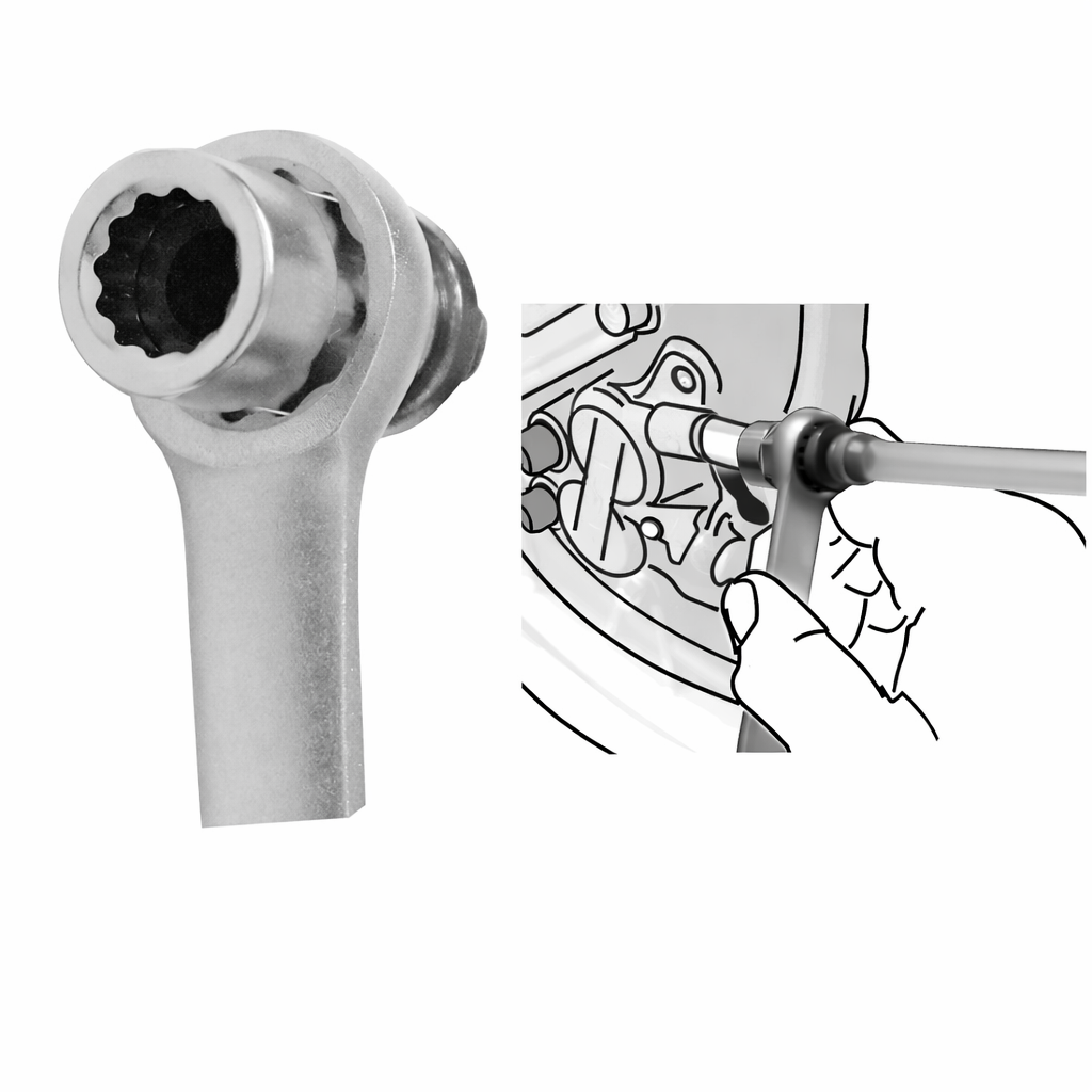 Klucz z zaworem zwrotnym do odpowietrzania układu hamulcowego