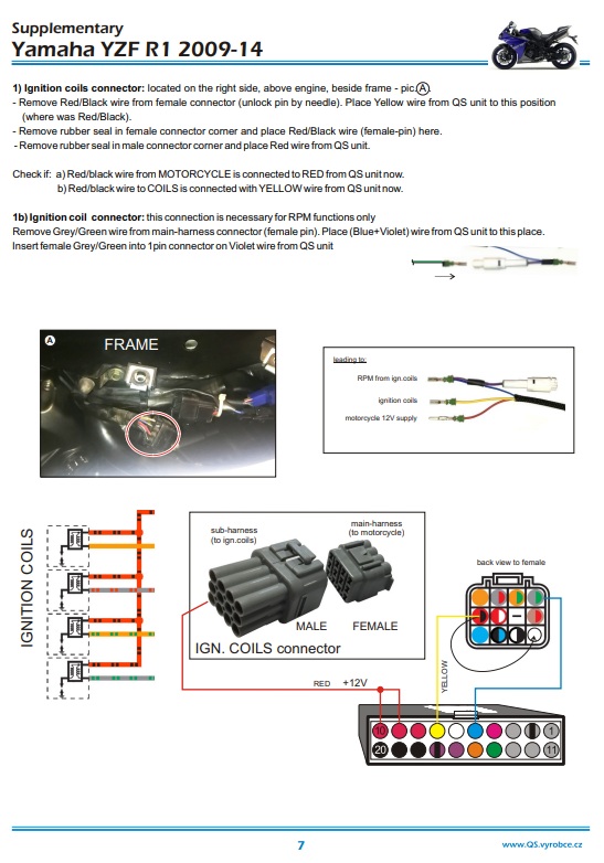 Zestaw QS4: Quickshifter + Autoblipper + WarmUP Yamaha R1 2009 - 2014 - obrazek 3
