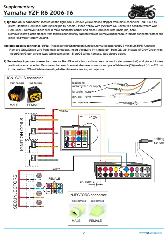 Zestaw QS4: Quickshifter + Autoblipper + WarmUP Yamaha R6 2006 - 2016 - obrazek 3
