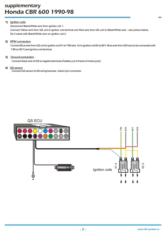 Zestaw QS4: Quickshifter Honda CBR 600 F 1990 - 1998 - obrazek 3
