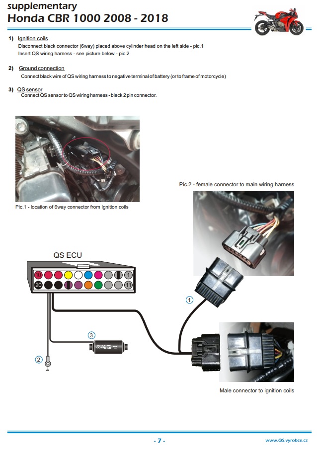 Zestaw QS4: Quickshifter Honda CBR 1000 RR 2008 - 2018 - obrazek 3
