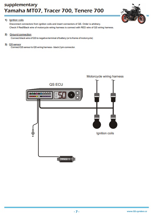Zestaw QS4: Quickshifter Yamaha MT07 / Tracer 2018 - 2020 - obrazek 3