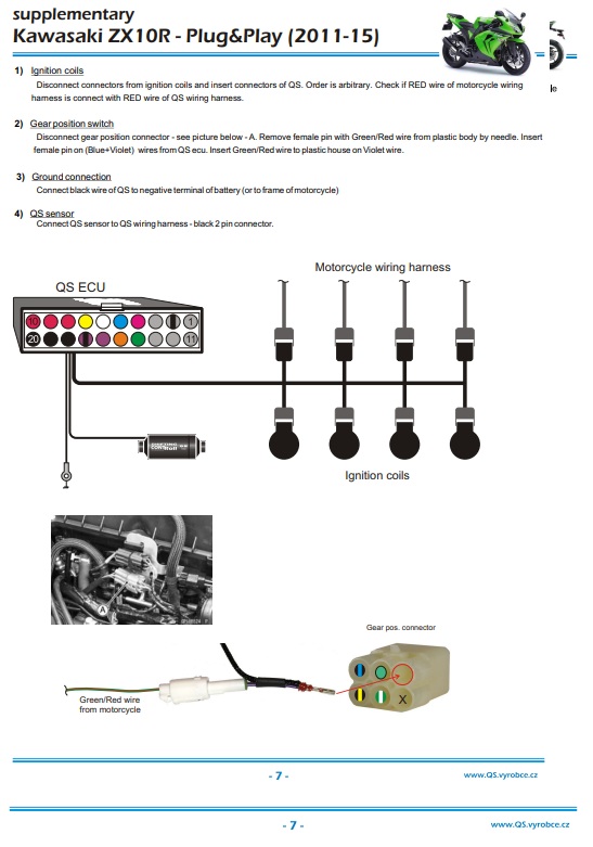Zestaw QS4: Quickshifter Kawasaki ZX-10R 2011 - 2015 - obrazek 3