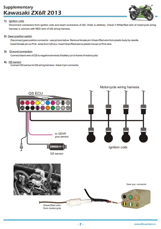 Zestaw QS4: Quickshifter Kawasaki ZX-6R 2013 - obrazek 3