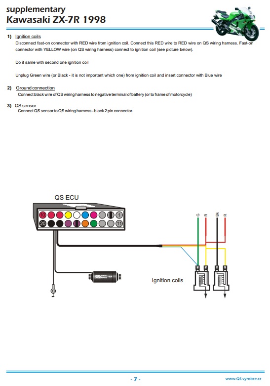 Zestaw QS4: Quickshifter Kawasaki ZX-7R 1998 - 2003 - obrazek 3