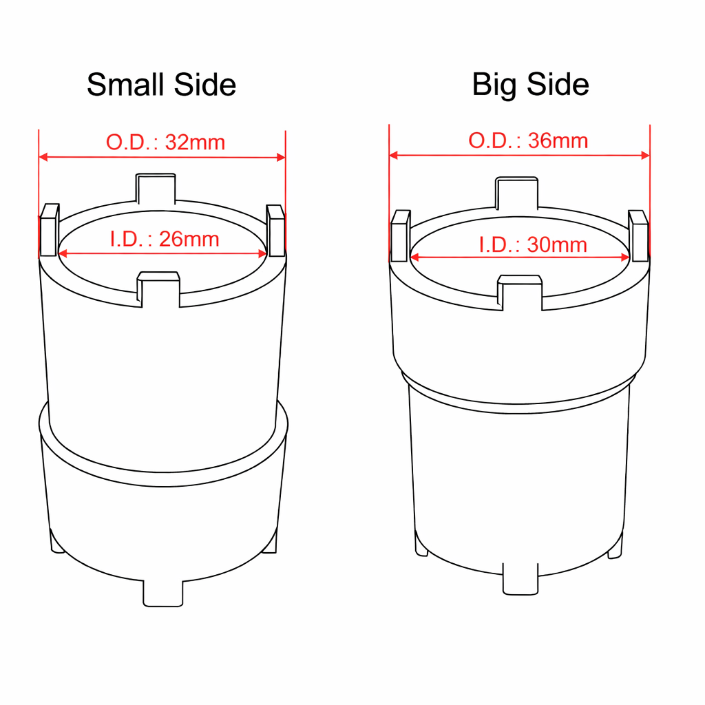 Klucz koronkowy dwustronny 30/36mm oraz 26/32mm - obrazek 2