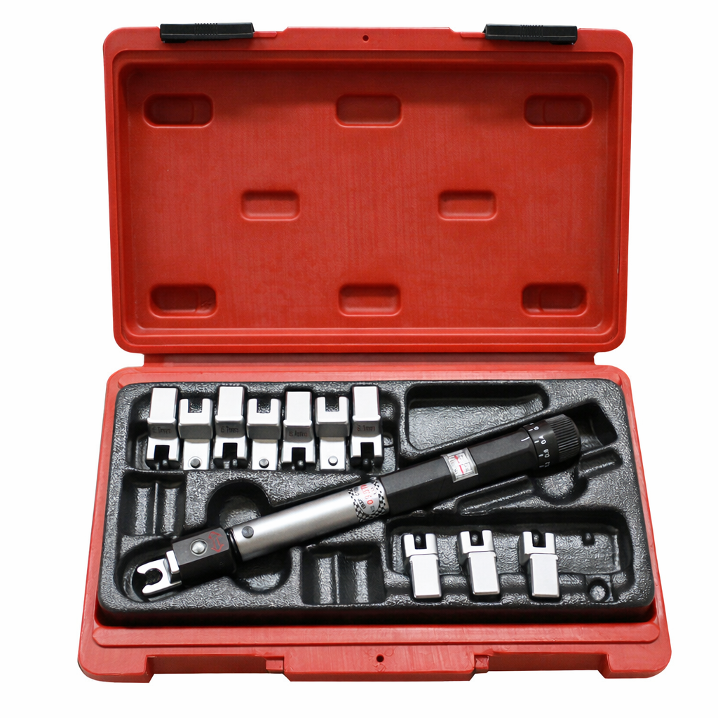 Torque wrench for 5-15 Nm spoke – set with 10 adapters
