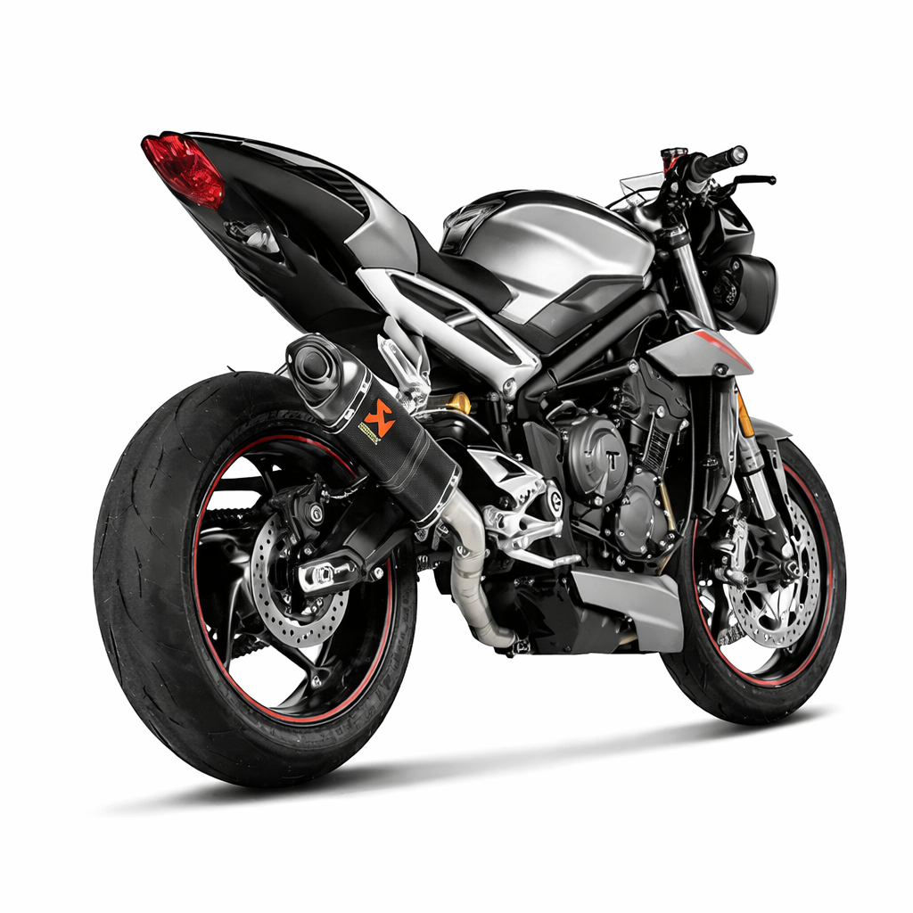 Triumph Street Triple 765 R / RS (2017–2023) – Akrapovič Slip-On Line (Carbon) – Tłumik bez homologacji drogowej