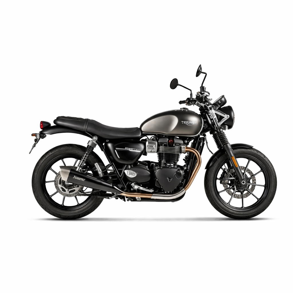 Triumph Street Twin 900 (2016–2020) – Akrapovič Slip-On Line – Tłumiki homologowane (komplet)