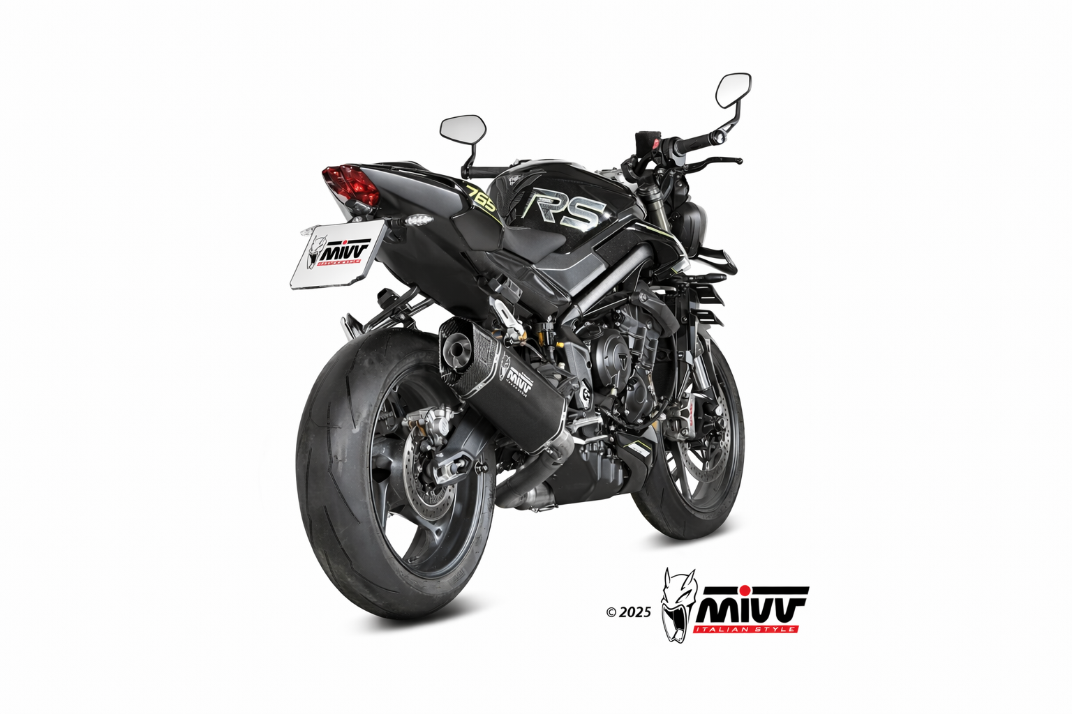 Triumph Street Triple 765 R / RS (2025–2026) – MIVV SR-1 Black Titanium – Układ wydechowy homologowany