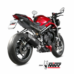 Triumph Street Triple 765 R / RS (2023–2024) – MIVV SR-1 Black Titanium – Układ wydechowy z homologacją