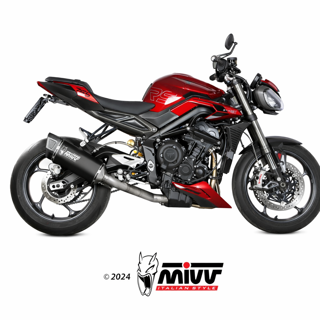 Triumph Street Triple 765 R / RS (2023–2024) – MIVV SR-1 Black Titanium – Układ wydechowy z homologacją - obrazek 2