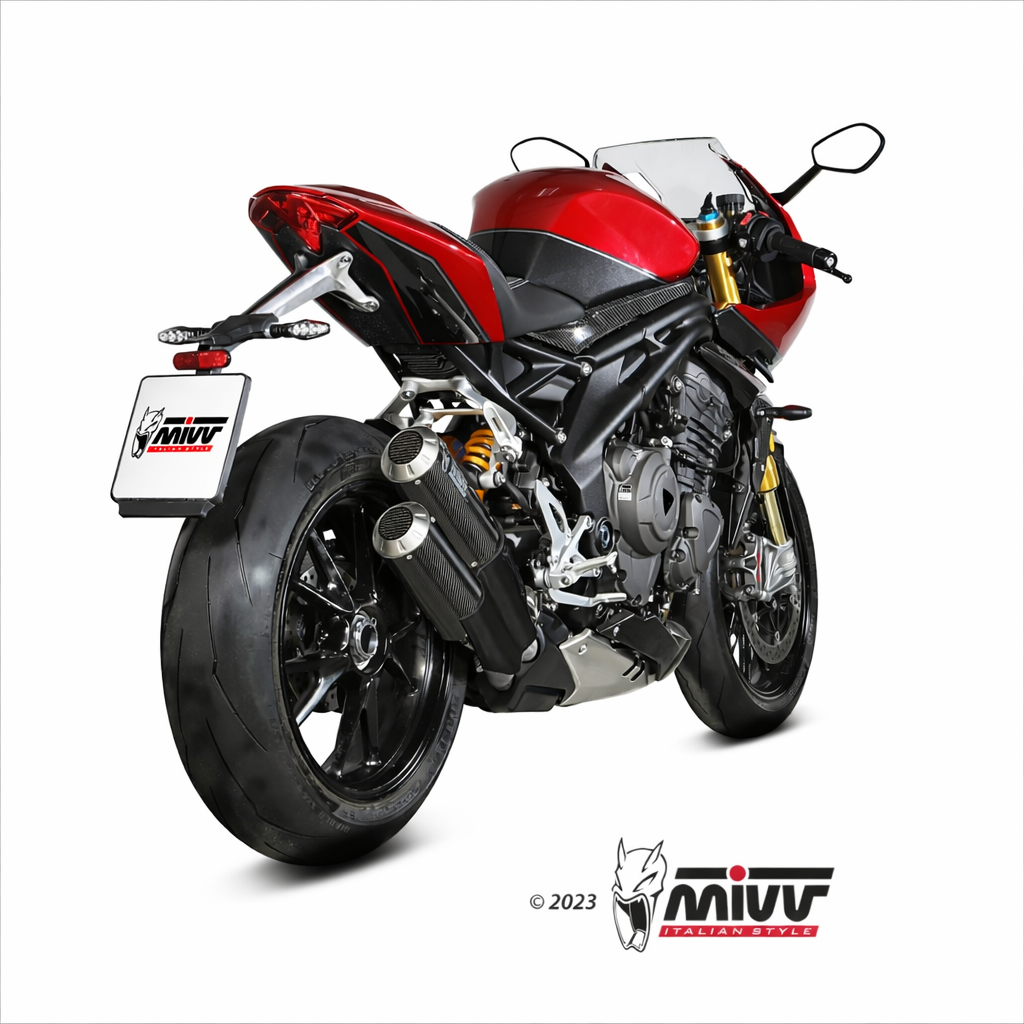 Triumph Speed Triple 1200 (2021–2024) – MIVV MK3 Carbonio – Podwójny tłumik homologowany