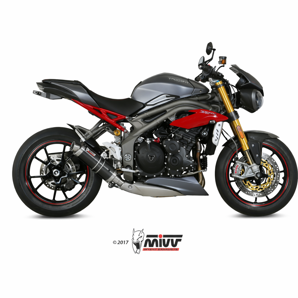 Triumph Speed Triple 1050 R / RS (2016–2017) – MIVV GP Inox Nero – Tłumik homologowany - obrazek 2