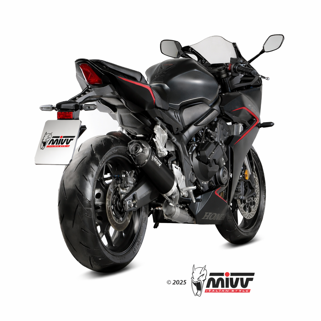 Honda CB / CBR 650R (2024-2026) – MIVV AK-1 Inox Nero - Układ wydechowy z homologacją