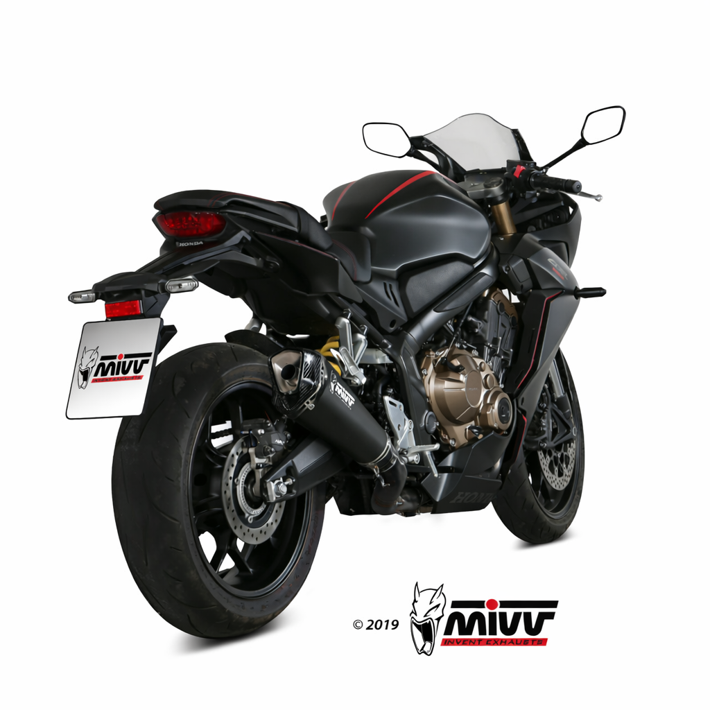 Honda CB / CBR 650R (2019–2023) – MIVV DELTA RACE INOX NERO – Układ wydechowy z homologacją