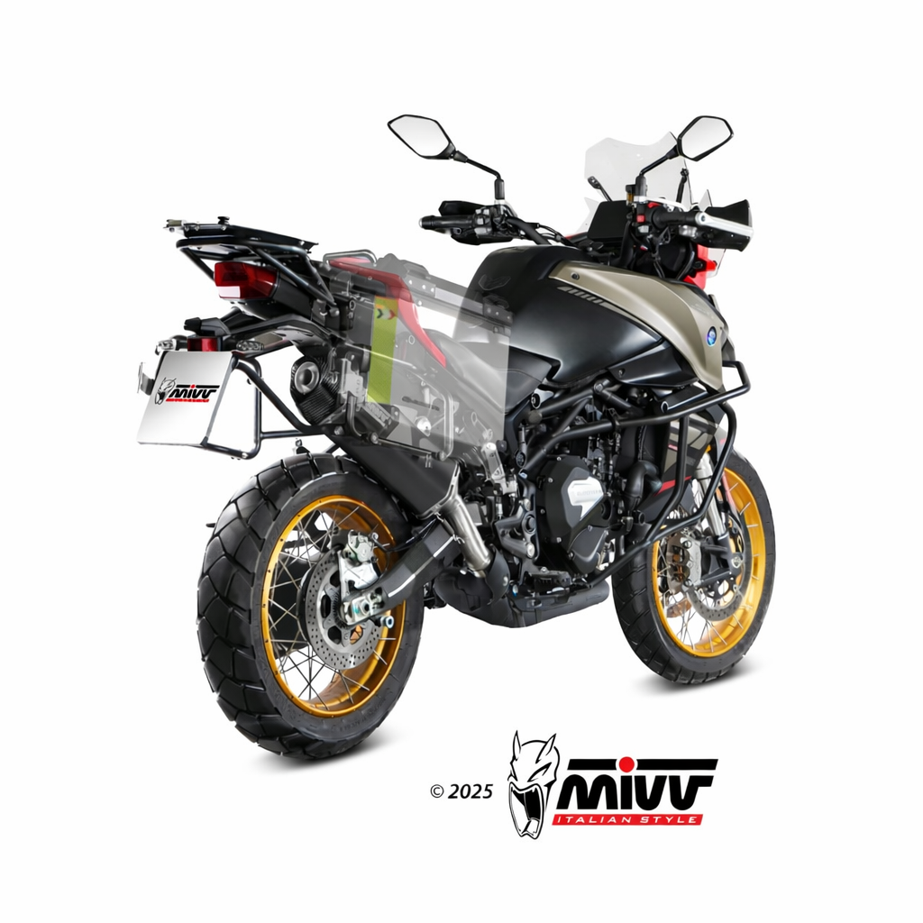 QJMOTOR SRT 800 S / X / SX (2024) MIVV SPEED EDGE Inox NERO – tłumik z homologacją