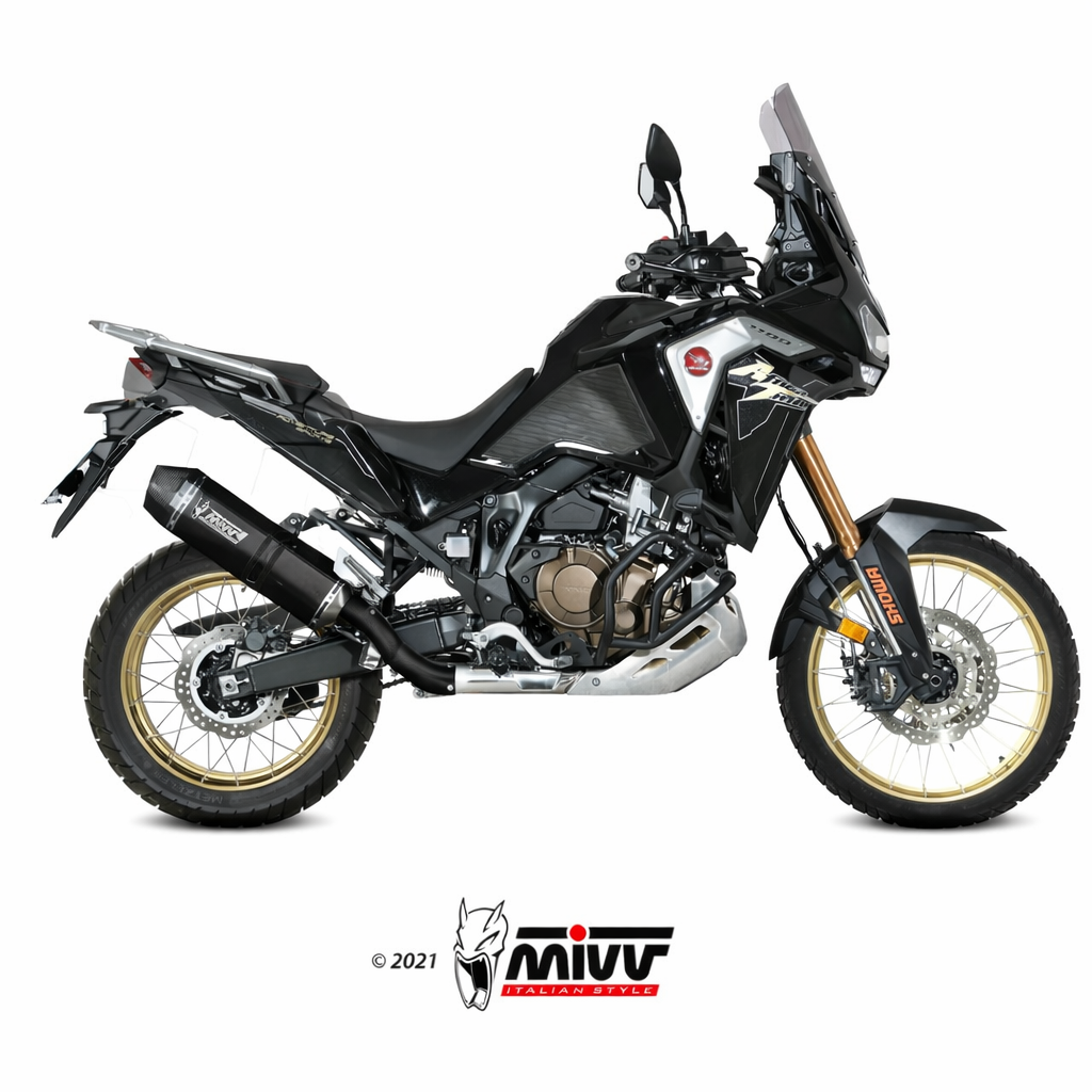 Honda CRF 1100L Africa Twin (2020–2026) – MIVV Speed Edge Inox Nero – Tłumik z homologacją - obrazek 2