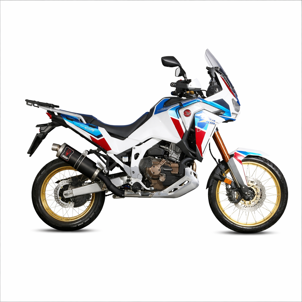 Honda CRF 1100L Africa Twin (2020–2026) – MIVV Dakar Inox Nero – Tłumik z homologacją - obrazek 2