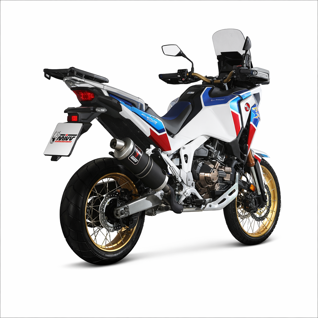Honda CRF 1100L Africa Twin (2020–2026) – MIVV Dakar Inox Nero – Tłumik z homologacją