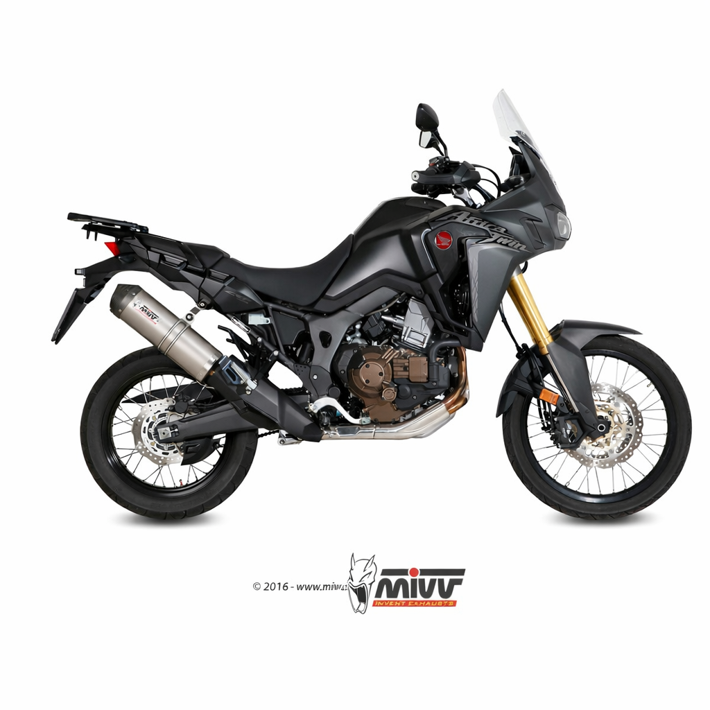 Honda CRF 1000L Africa Twin (2016–2019) – MIVV Oval Titanium z karbonową końcówką – Tłumik z homologacją - obrazek 2