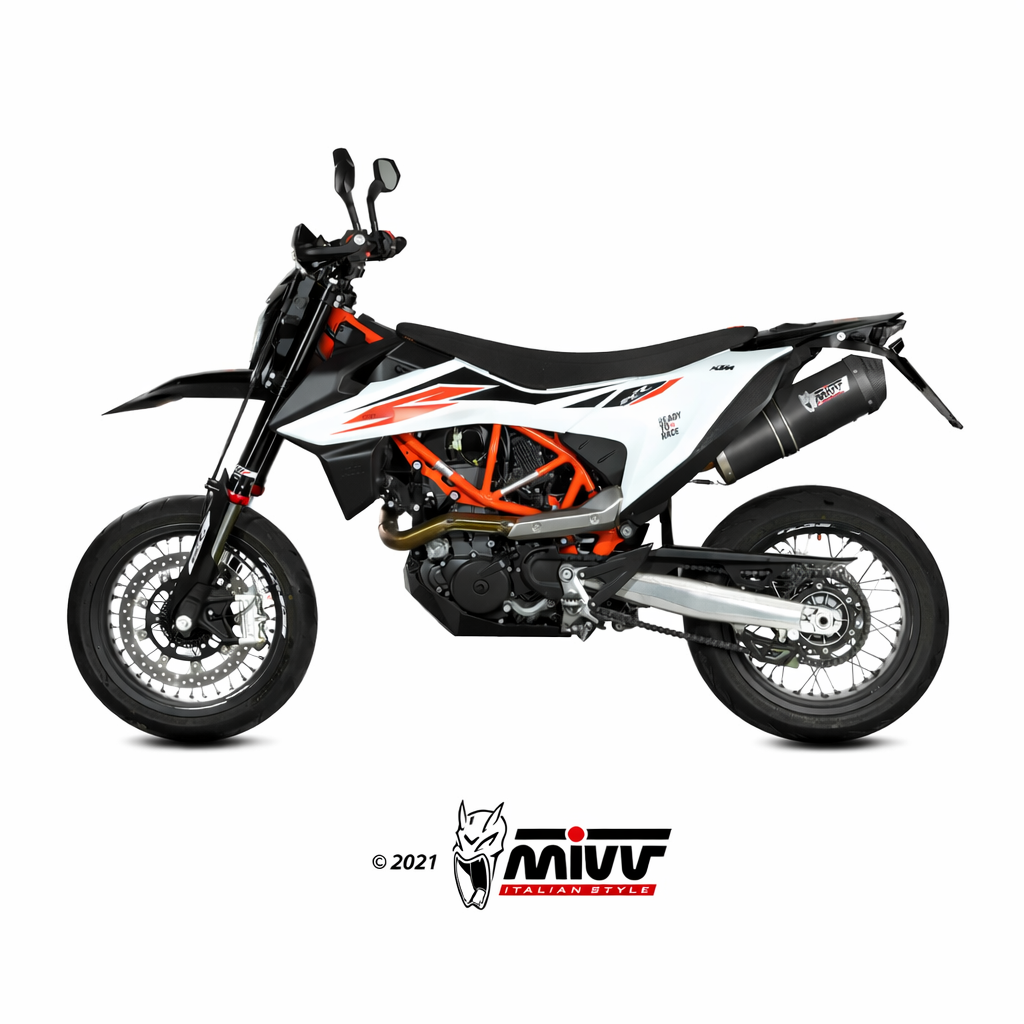 KTM 690 SMC / SMC R (2021–2024) – MIVV Oval Inox Nero – tłumik z homologacją - obrazek 2