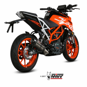 KTM 125 / 390 Duke (2017–2020) – MIVV SUONO Inox Nero – tłumik z homologacją