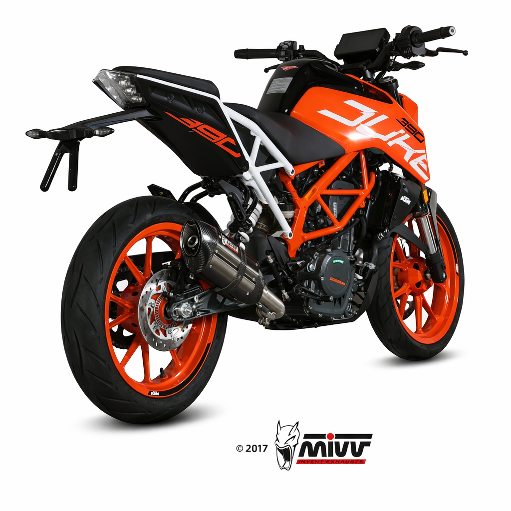 KTM 125 / 390 Duke (2017–2020) – MIVV SUONO Inox Nero – tłumik z homologacją