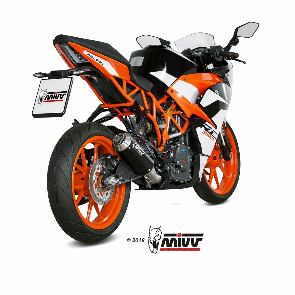 KTM RC 125 / 390 (2017–2020) – MIVV MK3 Inox Nero – tłumik bez homologacji