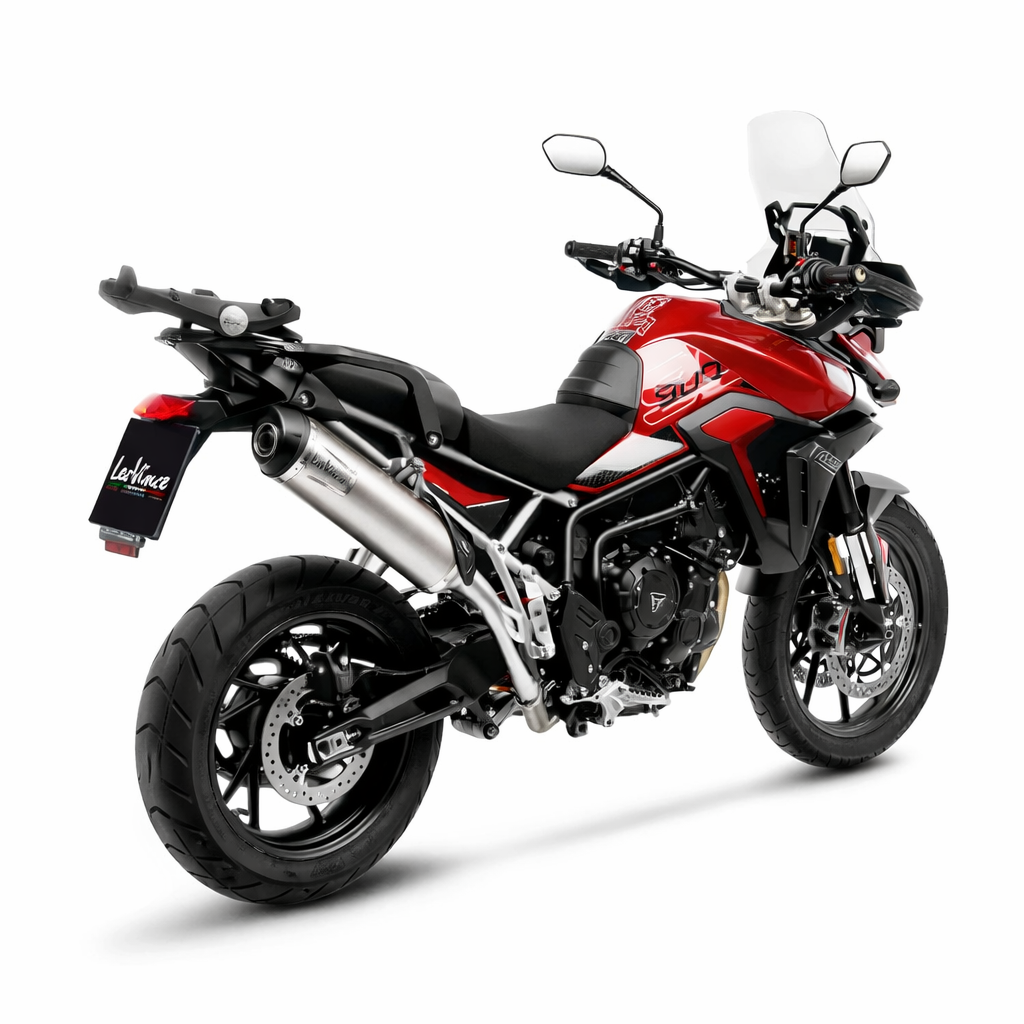 Triumph Tiger 900 Rally Pro / Sport / GT (2021–2024) – LeoVince LV One Evo Stainless Steel – tłumik z homologacją